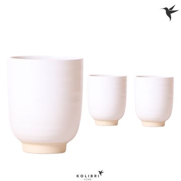 Pot KOLIBRI HOME GLAZED WHITE