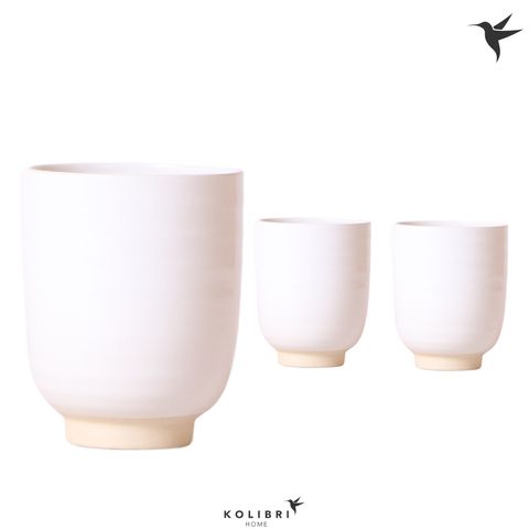 Pots KOLIBRI HOME GLAZED WHITE