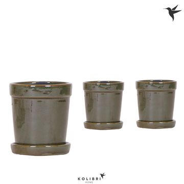 Pots KOLIBRI HOME FLOWER GREEN