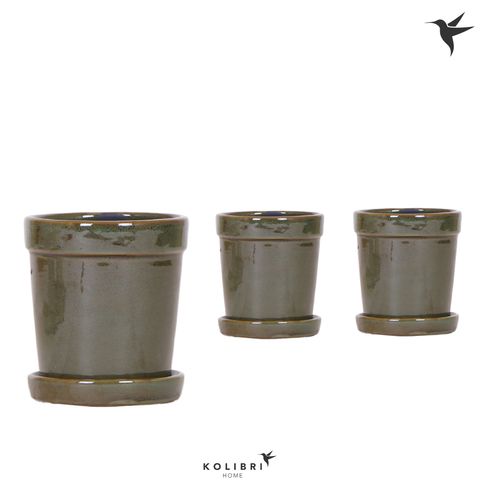 Pots KOLIBRI HOME FLOWER GREEN