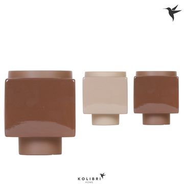 Pot KOLIBRI HOME CUBE BROWN