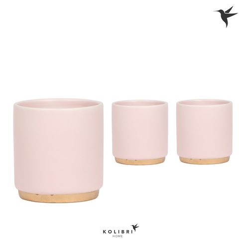 Pot KOLIBRI HOME GOLD FOOT PINK