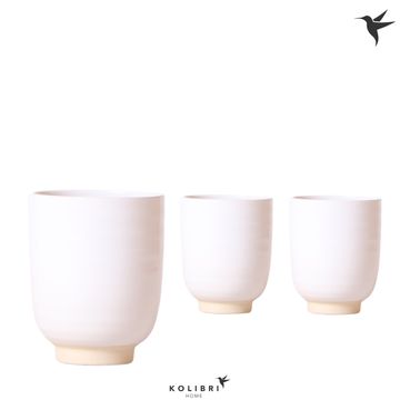 Pots KOLIBRI HOME GLAZED WHITE