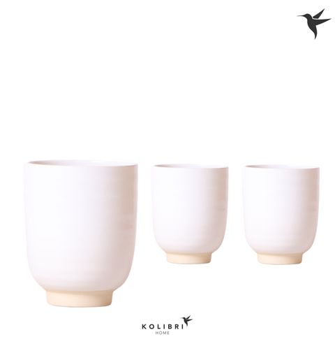 Pots KOLIBRI HOME GLAZED WHITE