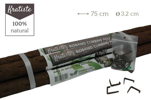 Kratiste - biodegradable pole + clips