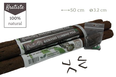 Kratiste - biodegradable pole + clips