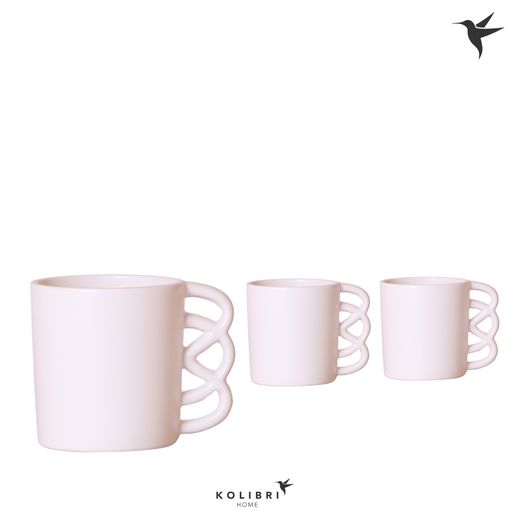 Pot KOLIBRI HOME HAPPY MUG WHITE