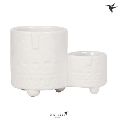 Pot KOLIBRI HOME FAMILY TWINS WHITE